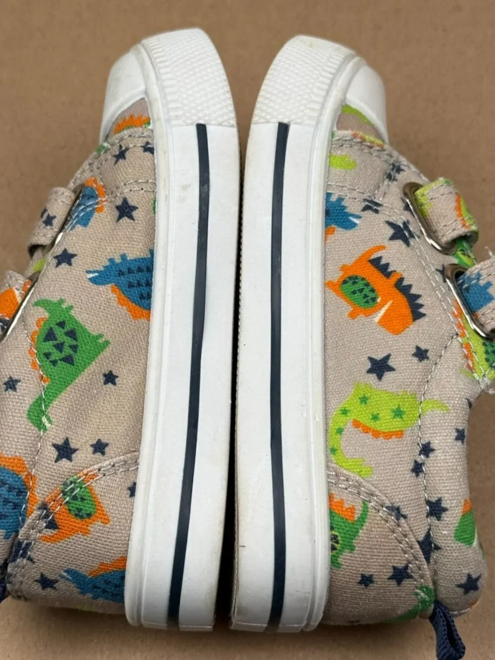 Toddler Boys Size 5 Dinosaur Print Canvas Sneakers Hook and Loop Shoes